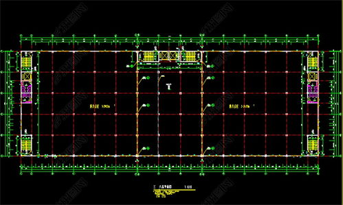 廠房cad建筑施工平面圖設計平面圖下載